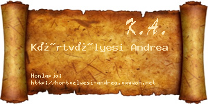 Körtvélyesi Andrea névjegykártya
